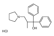 (2R)-2-methyl-1,1-diphenyl-3-pyrrolidin-1-ylpropan-1-ol,hydrochloride结构式