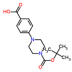 4-(4-羧基苯基)哌嗪-1-羧酸叔丁酯结构式