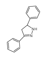 3,5-二苯基-4,5-二氢-1H-吡唑结构式