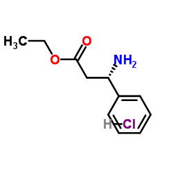 (S)-3-氨基-3-苯丙酸乙酯盐酸盐结构式