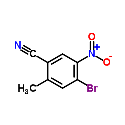 4-Bromo-2-methyl-5-nitrobenzonitrile Structure