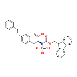 N-Fmoc-O-苄基-L-磷酸酪氨酸结构式