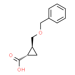 (1S,2S)-2-((苄氧基)甲基)环丙烷-1-羧酸结构式