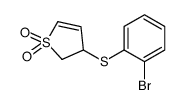 3-(2-bromophenyl)sulfanyl-2,3-dihydrothiophene 1,1-dioxide结构式