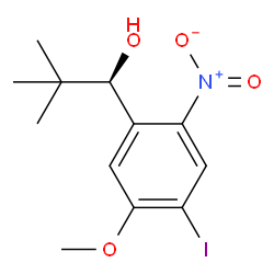 (R)-1-(4-碘-5-甲氧基-2-硝基苯基)-2,2-二甲基丙-1-醇结构式