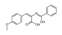 2-苯酰胺-3-(4-甲氧基苯基)丙烯酸结构式