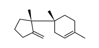 [S,(+)]-1,4-Dimethyl-4-[(R)-1-methyl-2-methylenecyclopentyl]cyclohexene结构式