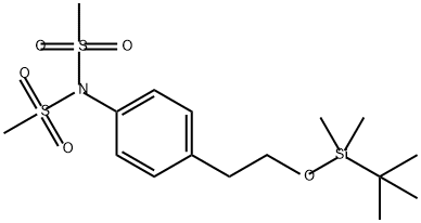 N-[4-[2-[[(1,1-Dimethylethyl)dimethylsilyl]oxy]ethyl]phenyl]-N-(methylsulfonyl)methanesulfonamide Structure