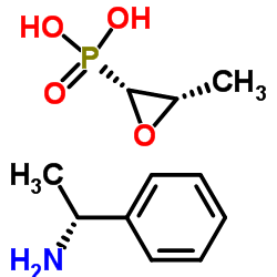 磷霉素 (R)-1-苯乙胺盐结构式
