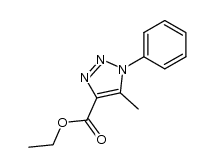 5-甲基-1-苯基-1H-1,2,3-三唑-4-甲酸乙酯结构式