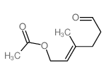 4-Hexenal,6-(acetyloxy)-4-methyl-结构式