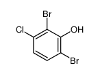 2,6-dibromo-3-chlorophenol结构式