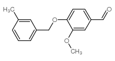 3-甲氧基-4-[(3-甲基苄基)氧基]苯甲醛结构式