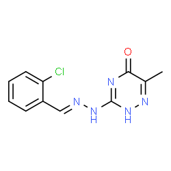 2-chlorobenzaldehyde (6-methyl-5-oxo-4,5-dihydro-1,2,4-triazin-3-yl)hydrazone Structure