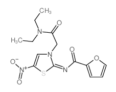 3(2H)-Thiazoleacetamide,N,N-diethyl-2-[(2-furanylcarbonyl)imino]-5-nitro-结构式