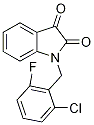 1-[(2-氯-6-氟-苯基)甲基]吲哚-2,3-二酮结构式