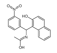 N-[(2-羟基萘-1-基)-(3-硝基苯基)甲基]乙酰胺结构式