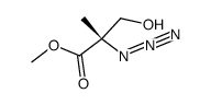 Propanoic acid, 2-azido-3-hydroxy-2-methyl-, methyl ester, (2S)- (9CI)结构式
