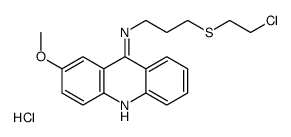 3-(2-chloroethylsulfanyl)propyl-(2-methoxyacridin-9-yl)azanium,chloride结构式