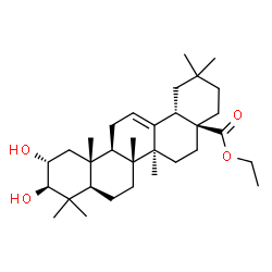 (2α,3β)-2,3-Dihydroxy-olean-12-en-28-oic acid ethyl ester结构式