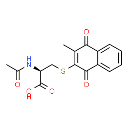2-methyl-3-(N-acetylcystein-S-yl)-1,4-naphthoquinone结构式