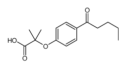 2-methyl-2-(4-pentanoylphenoxy)propanoic acid结构式