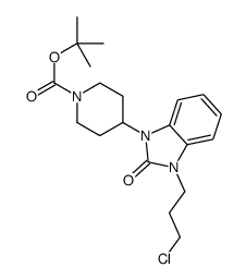 tert-butyl 4-[3-(3-chloropropyl)-2-oxobenzimidazol-1-yl]piperidine-1-carboxylate结构式