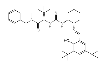 (S)-2-[[[(1R,2R)-2-[[[3,5-双(叔丁基)-2-羟基苯基]亚甲基]氨基]环己基]硫脲基]-N-苄基-N,3 ,3-三甲基丁酰胺图片