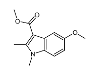 methyl 5-methoxy-1,2-dimethylindole-3-carboxylate结构式