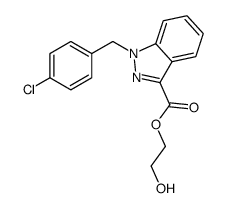 2-hydroxyethyl 1-[(4-chlorophenyl)methyl]indazole-3-carboxylate结构式