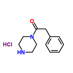 2-Phenyl-1-(piperazin-1-yl)ethanone hydrochloride structure