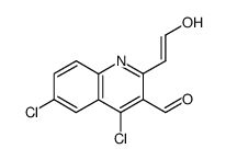 4,6-dichloro-3-formyl-2-(2-hydroxy-ethen-1-yl)quinoline Structure