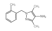 3,5-二甲基-1-(2-甲基苄基)-1H-吡唑-4-胺结构式