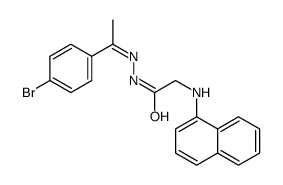 N-[(Z)-1-(4-bromophenyl)ethylideneamino]-2-(naphthalen-1-ylamino)acetamide Structure