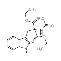 diethyl 2-acetamido-2-(1H-indol-3-ylmethyl)propanedioate结构式