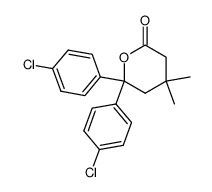 6,6-bis(4-chlorophenyl)-4,4-dimethyltetrahydro-2H-pyran-2-one Structure