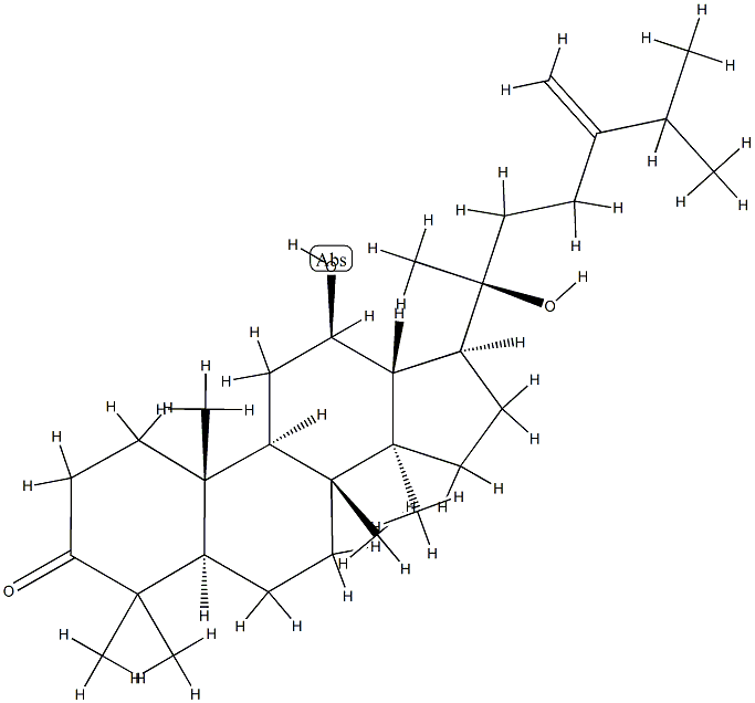 12β,20-Dihydroxy-24-methylene-5α-dammaran-3-one Structure