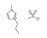 1-丙基-3-甲基咪唑甲磺酸盐结构式