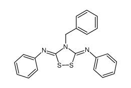4-benzyl-3,5-diphenylimino-1,2,4-dithiazolidine Structure