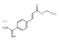 (2e)-3-{4-[氨基(亚氨基)甲基]苯基}丙烯酸乙酯盐酸盐结构式