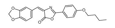 4-(1,3-benzodioxol-5-ylmethylidene)-2-(4-butoxyphenyl)-1,3-oxazol-5-one结构式