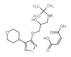 but-2-enedioic acid; 1-[(4-morpholin-4-yl-1,2,5-thiadiazol-3-yl)oxy]-3-(tert-butylamino)propan-2-ol structure