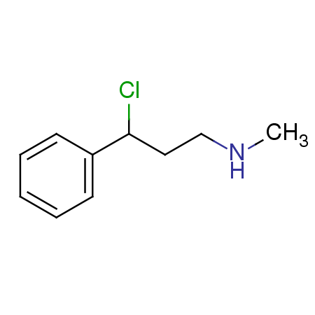N-methyl-3-chloro-3-phenylpropylamine结构式