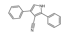 2,4-diphenyl-1H-pyrrole-3-carbonitrile结构式