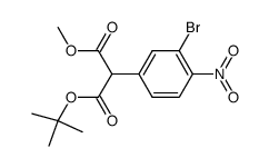 1-(tert-butyl) 3-methyl 2-(3-bromo-4-nitrophenyl)malonate Structure