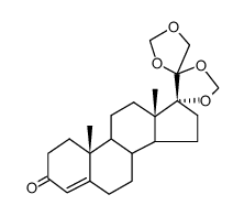 17,20:20,21-二(亚甲二氧基)孕甾-4-烯-3-酮结构式