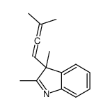 2,3-dimethyl-3-(3-methylbuta-1,2-dienyl)indole结构式
