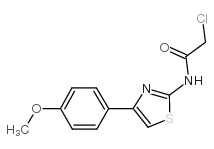 2-氯-N-[4-(4-甲氧基苯基)-1,3-噻唑-2-基]乙酰胺结构式