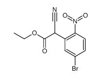 ethyl 2-(5-bromo-2-nitrophenyl)-2-cyanoacetate结构式