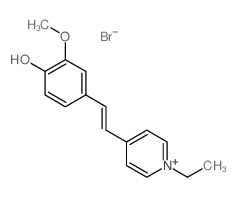 Pyridinium,1-ethyl-4-[2-(4-hydroxy-3-methoxyphenyl)ethenyl]-, bromide (1:1)结构式